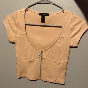 Forever 21 tan crop top